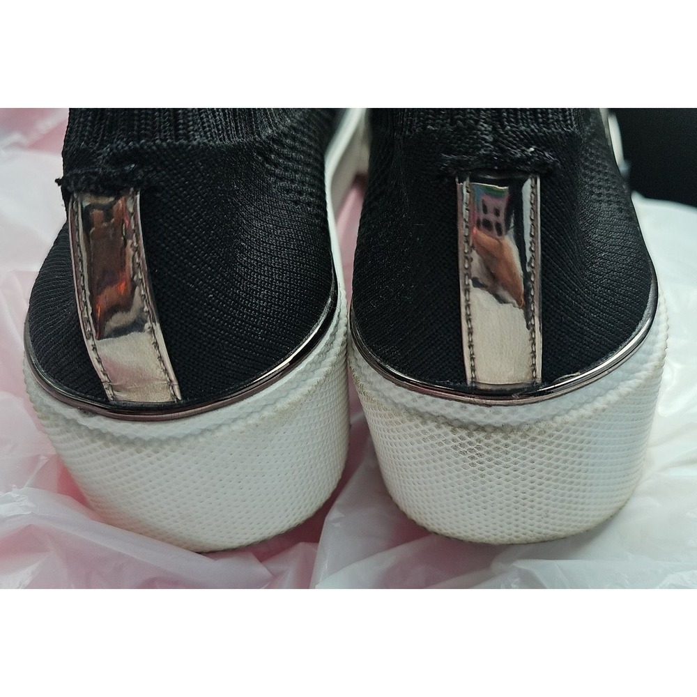 Black Knit Slip on Platform Loafers Prep Minimalist Delani Shoes Size 8 # - Picture 3 of 7